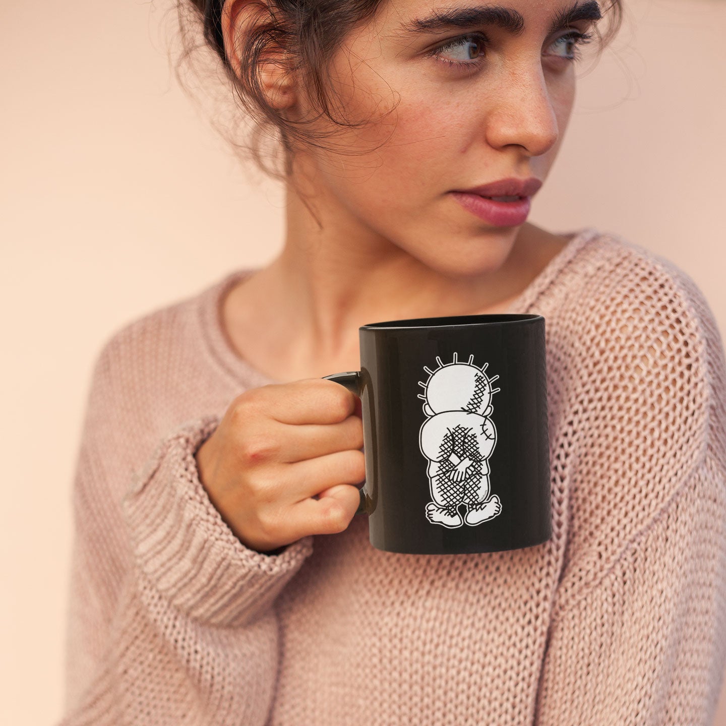 Handala Black Glossy Mug