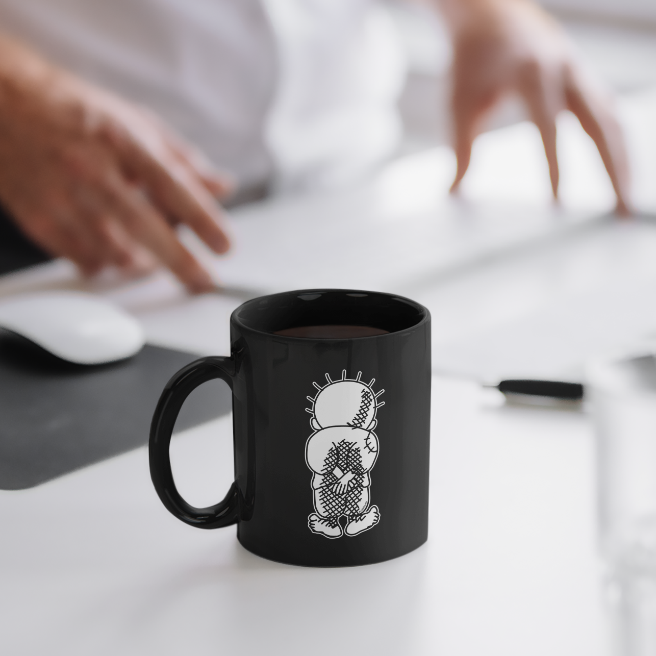 Handala Black Glossy Mug