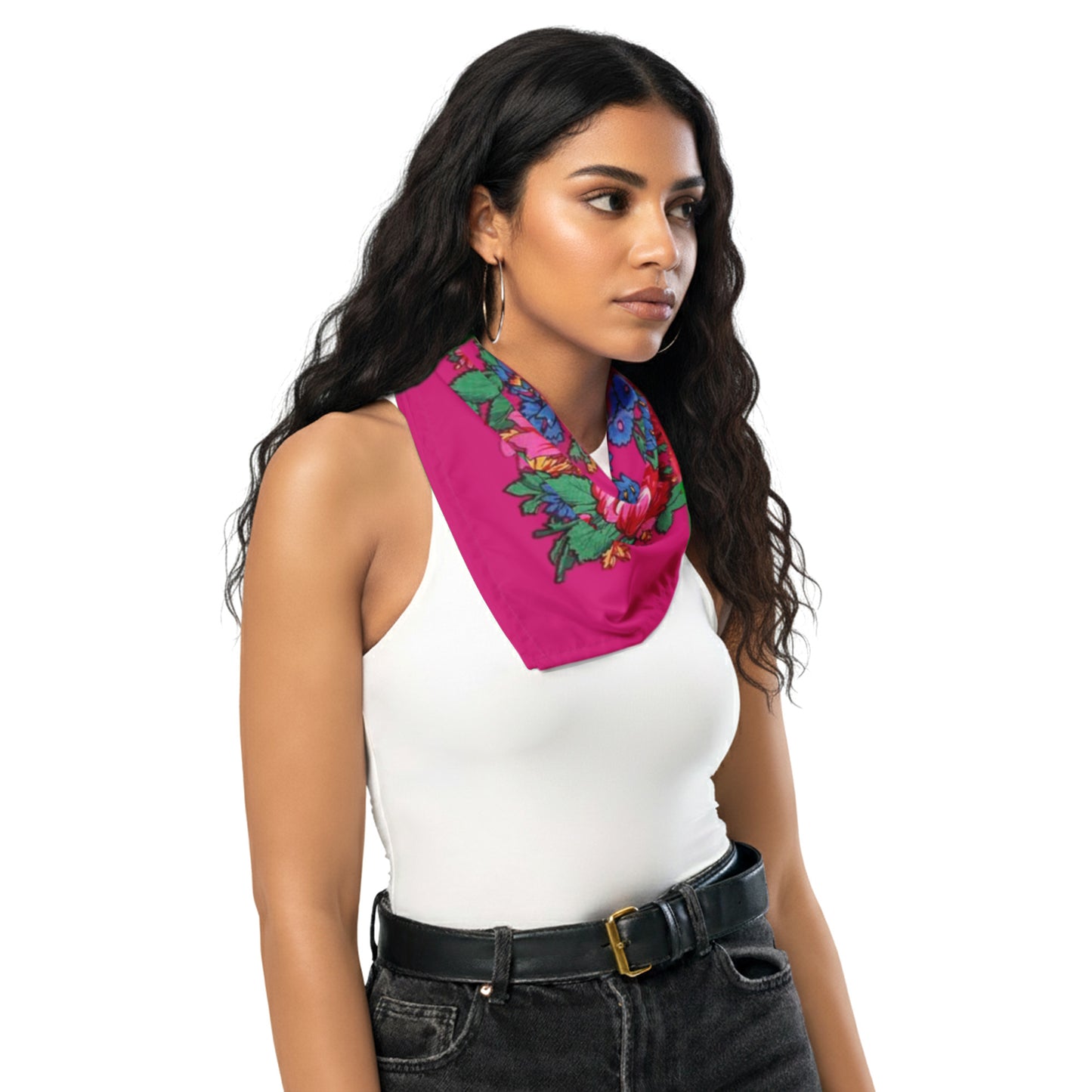 Tunisian Rose All-over Print Bandana - Fuchsia