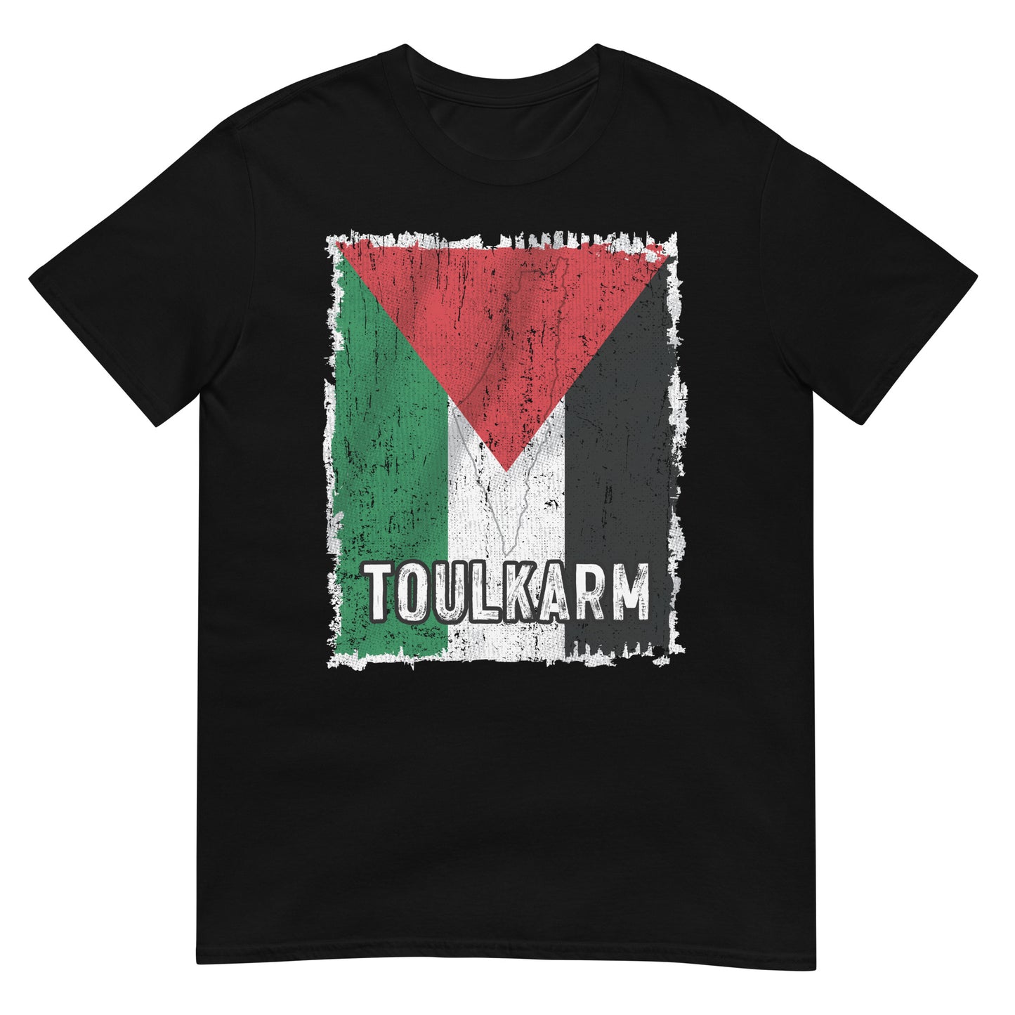 Palästina-Flagge und Stadt – Toulkarm Unisex T-Shirt