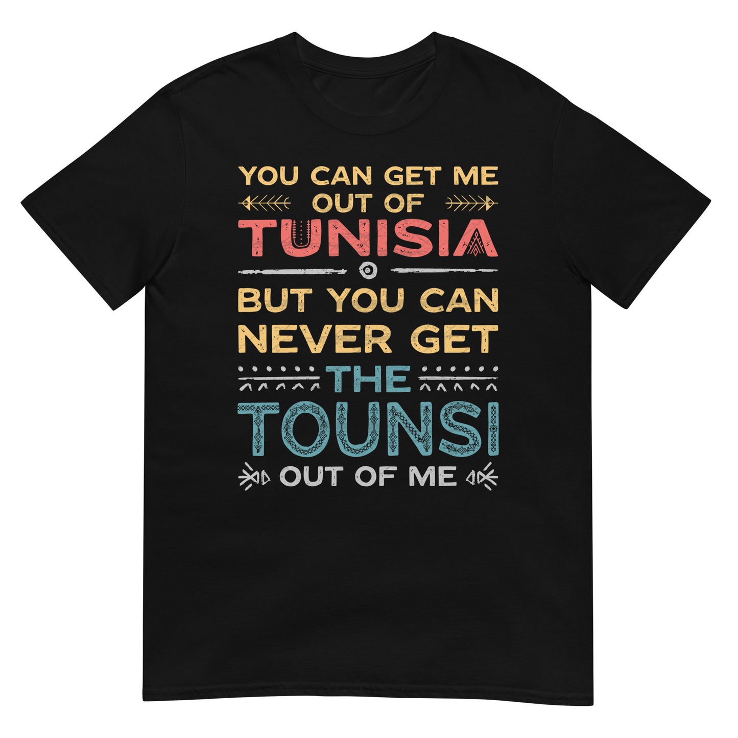 T-shirt unisexe Citation patriotique tunisienne Tounsi