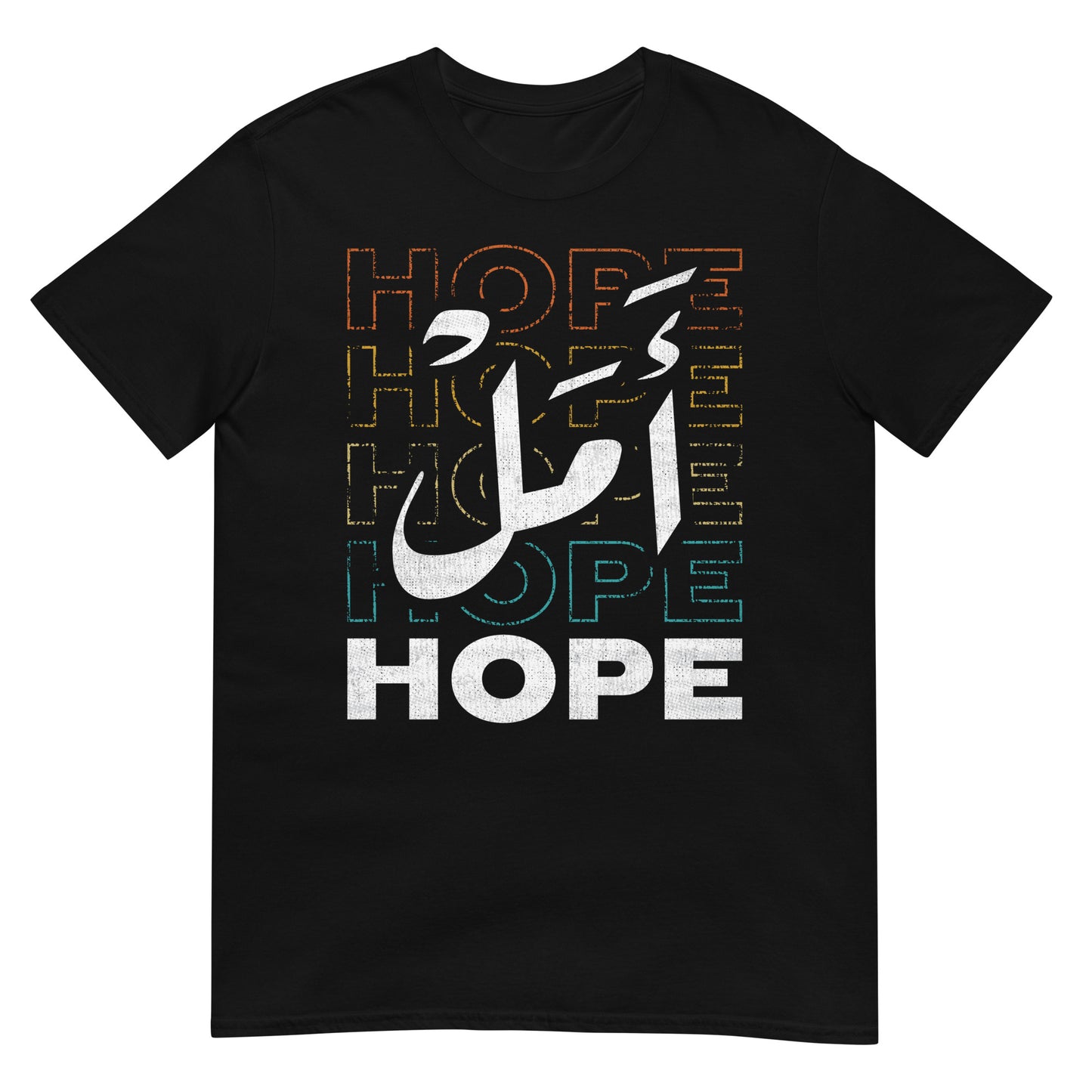 Hope - Arabische Schrift + englisches Unisex-T-Shirt