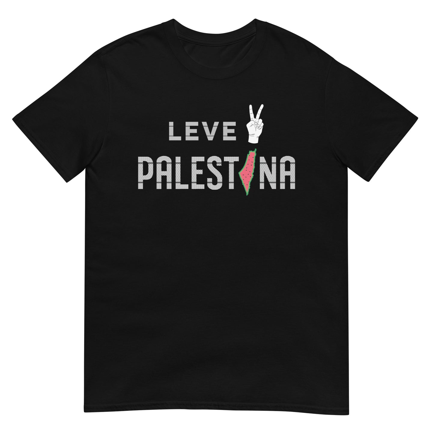 Leve Palestina - Kufiya Unisex T-shirt Media 1 of 3