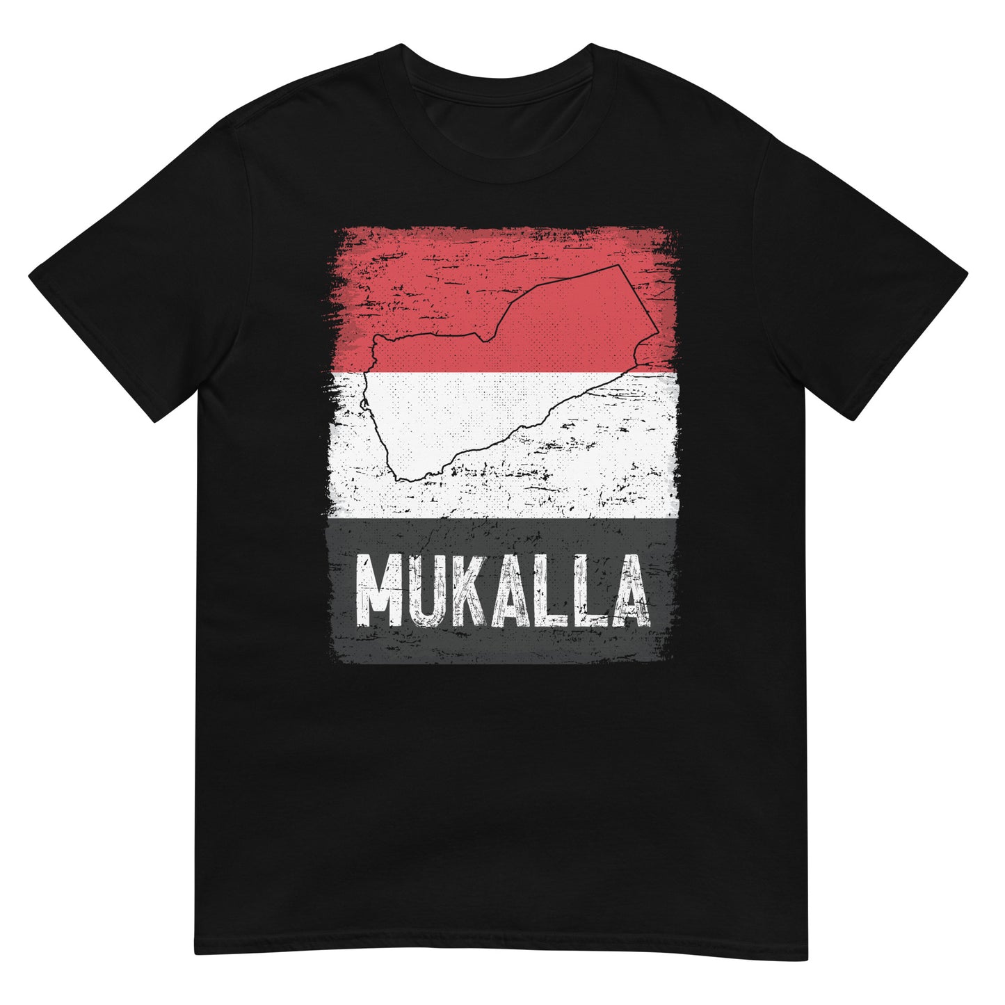 Drapeau et ville du Yémen - T-shirt unisexe Mukalla