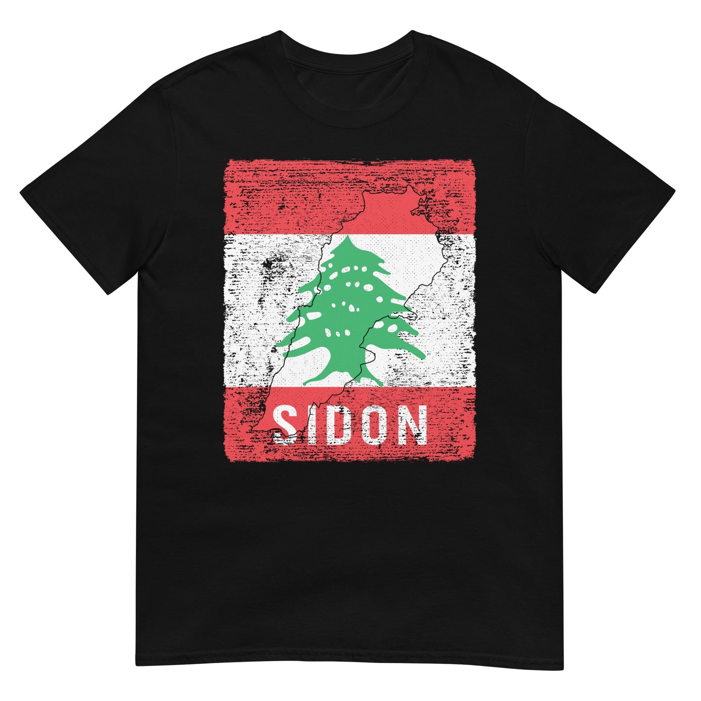 Lebanon Flag, Map & City - Sidon Unisex T-shirt