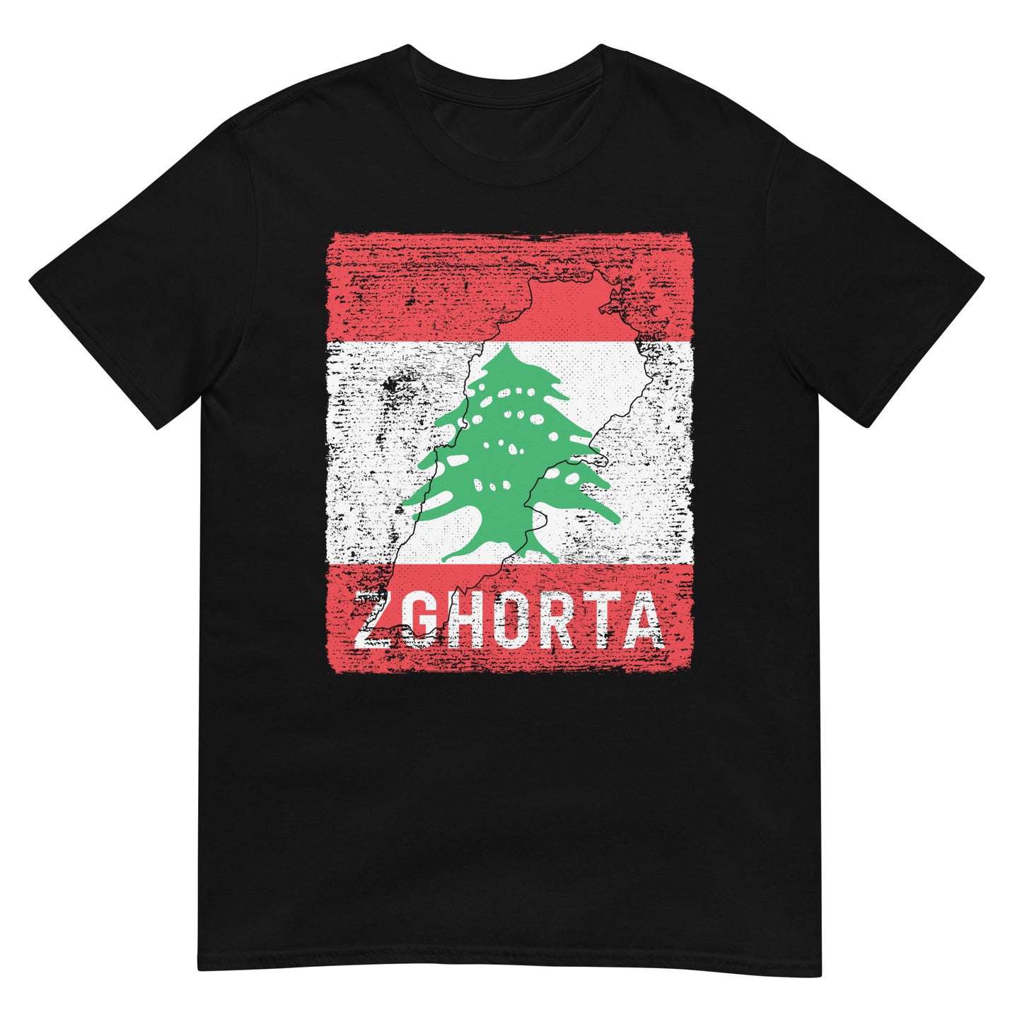 Libanon Flagge, Karte & Stadt - Zghorta Unisex T-Shirt