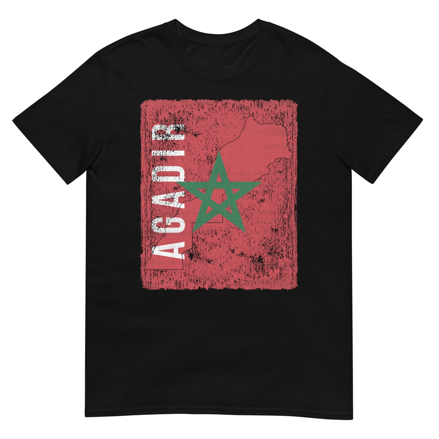 Marokko Flagge, Karte & Stadt - Agadir Unisex T-Shirt