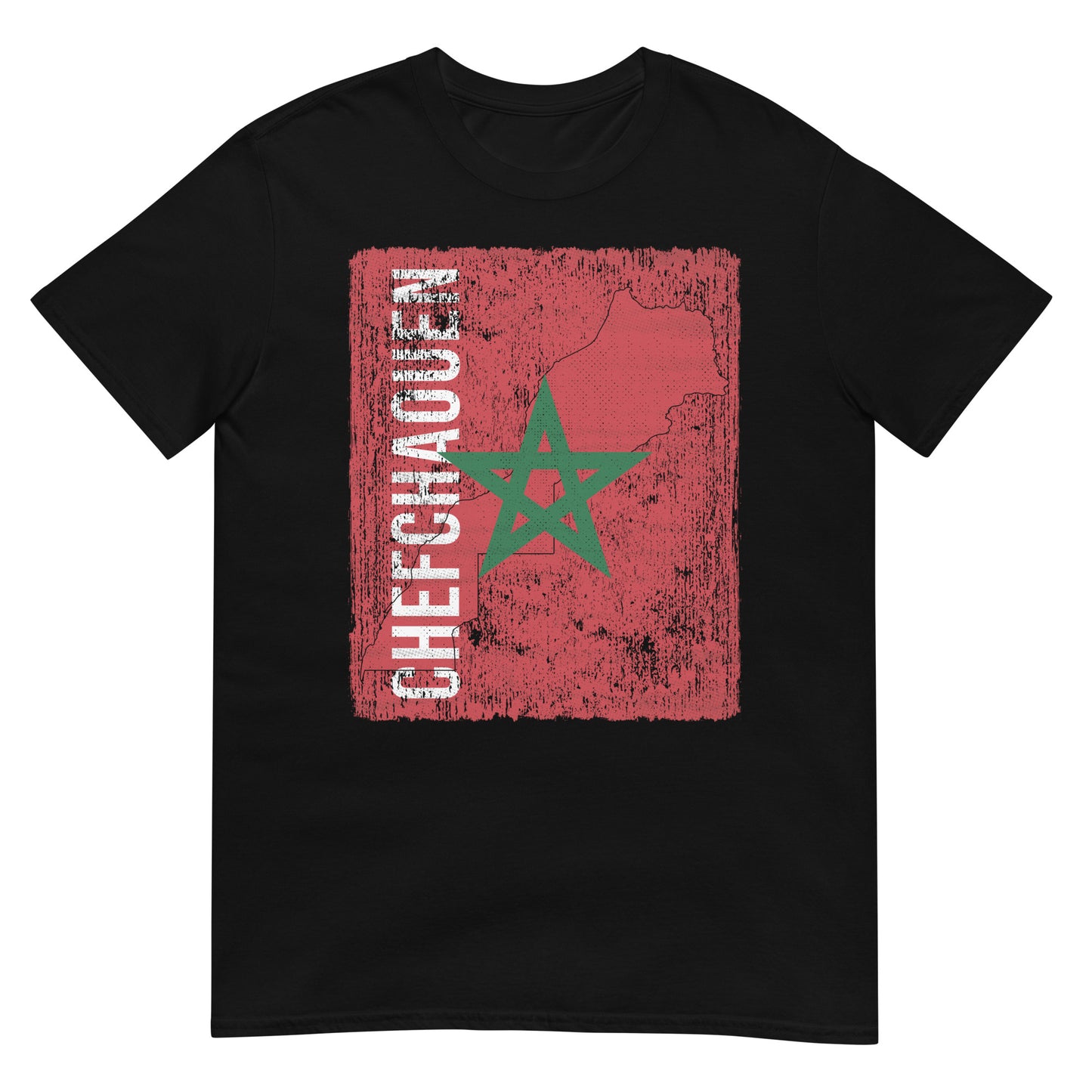 Morocco Flag, Map & City - Chefchaouen Unisex T-shirt