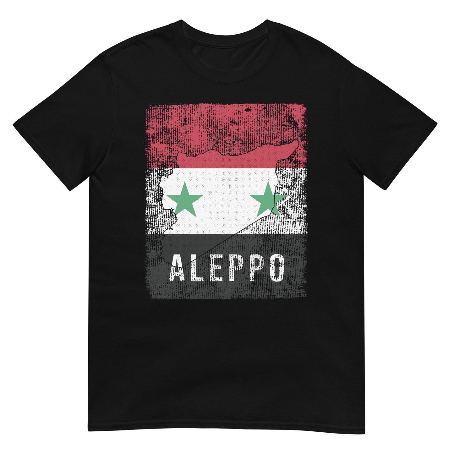 Syrien Flagge, Karte & Stadt - Allepo Unisex T-Shirt