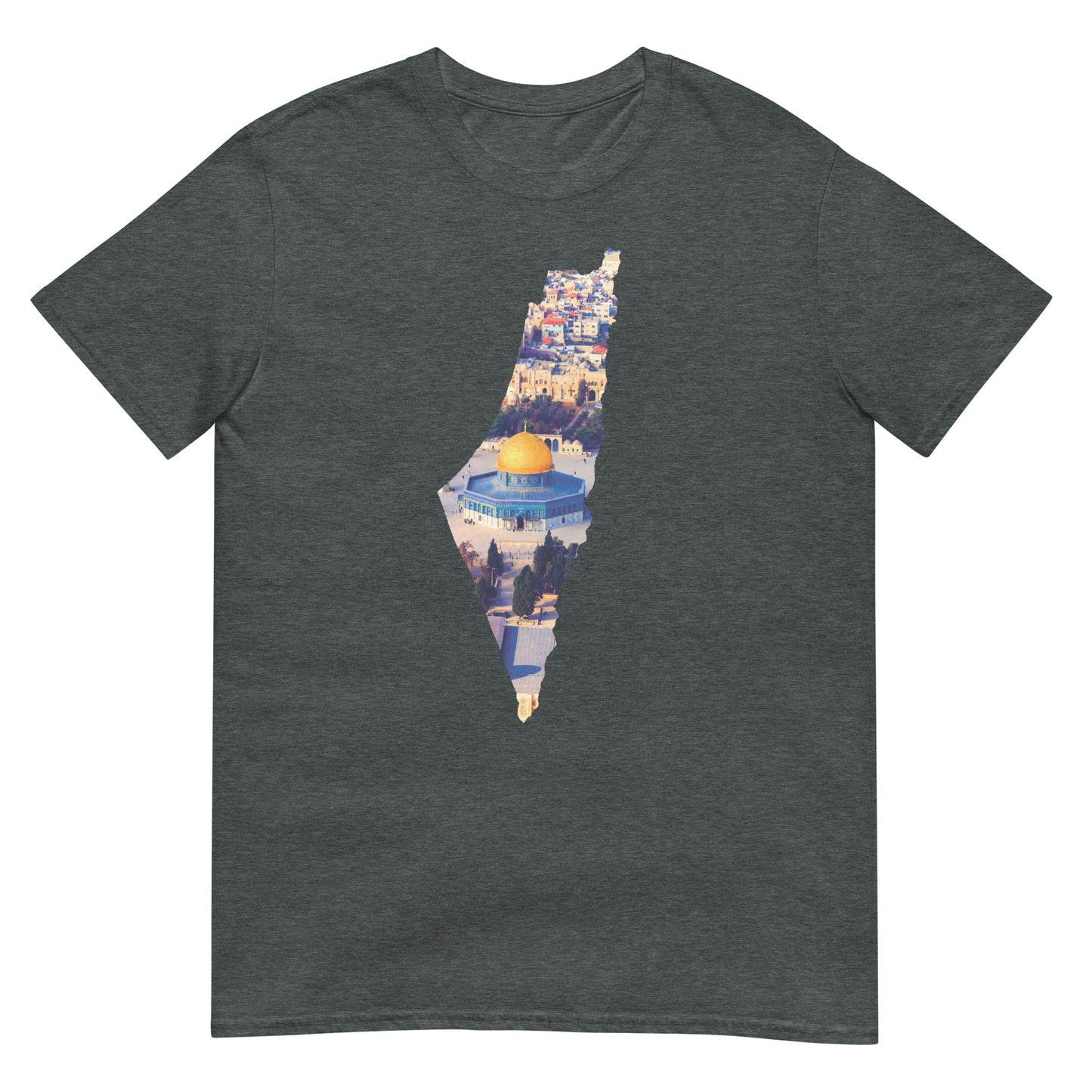 Carte de la Palestine avec T-shirt unisexe Al-Quds