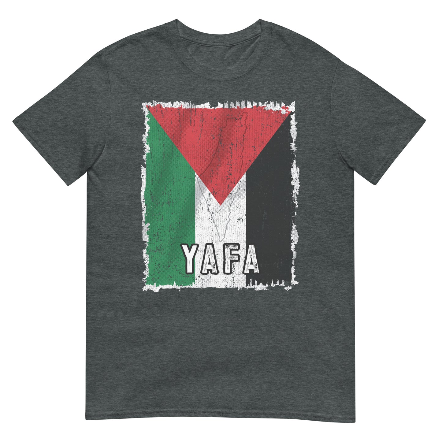 Palästina-Flagge und Stadt – Yafa Unisex T-Shirt