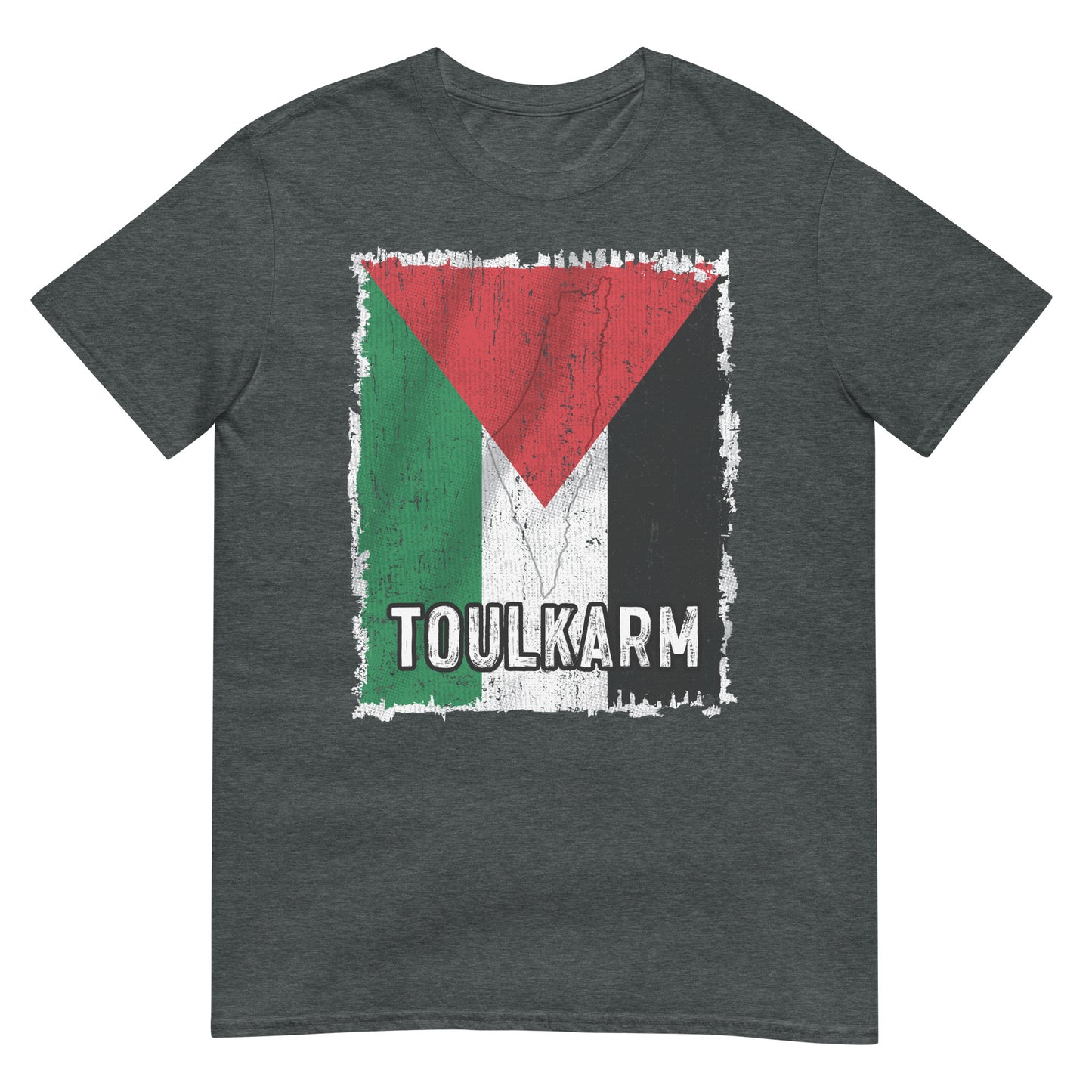 Palästina-Flagge und Stadt – Toulkarm Unisex T-Shirt