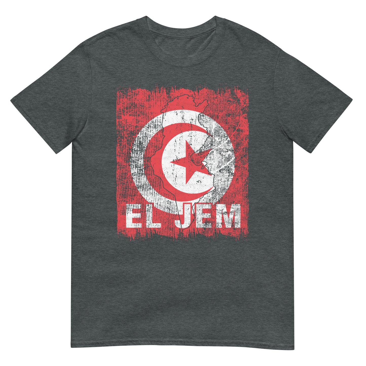 Drapeau et ville tunisiens - T-shirt unisexe El Jem