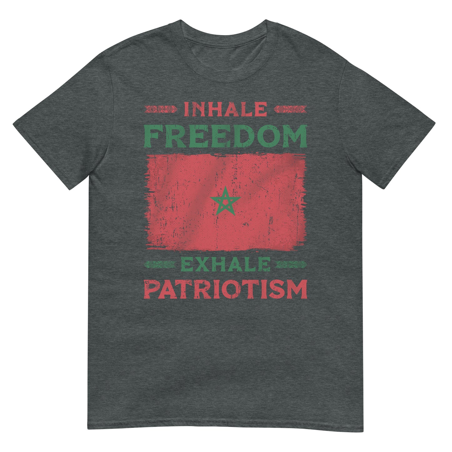 Einatmen Freiheit Ausatmen Patriotismus - Marokko Unisex T-shirt