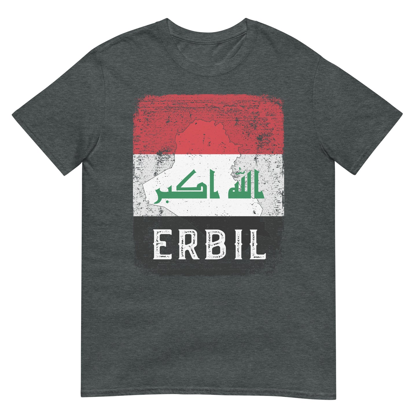 Irak Flagge, Karte & Stadt - Erbil Unisex T-Shirt