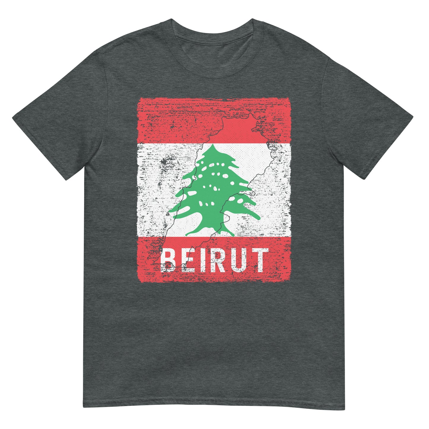 Libanon Flagge, Karte & Stadt - Beirut Unisex T-Shirt