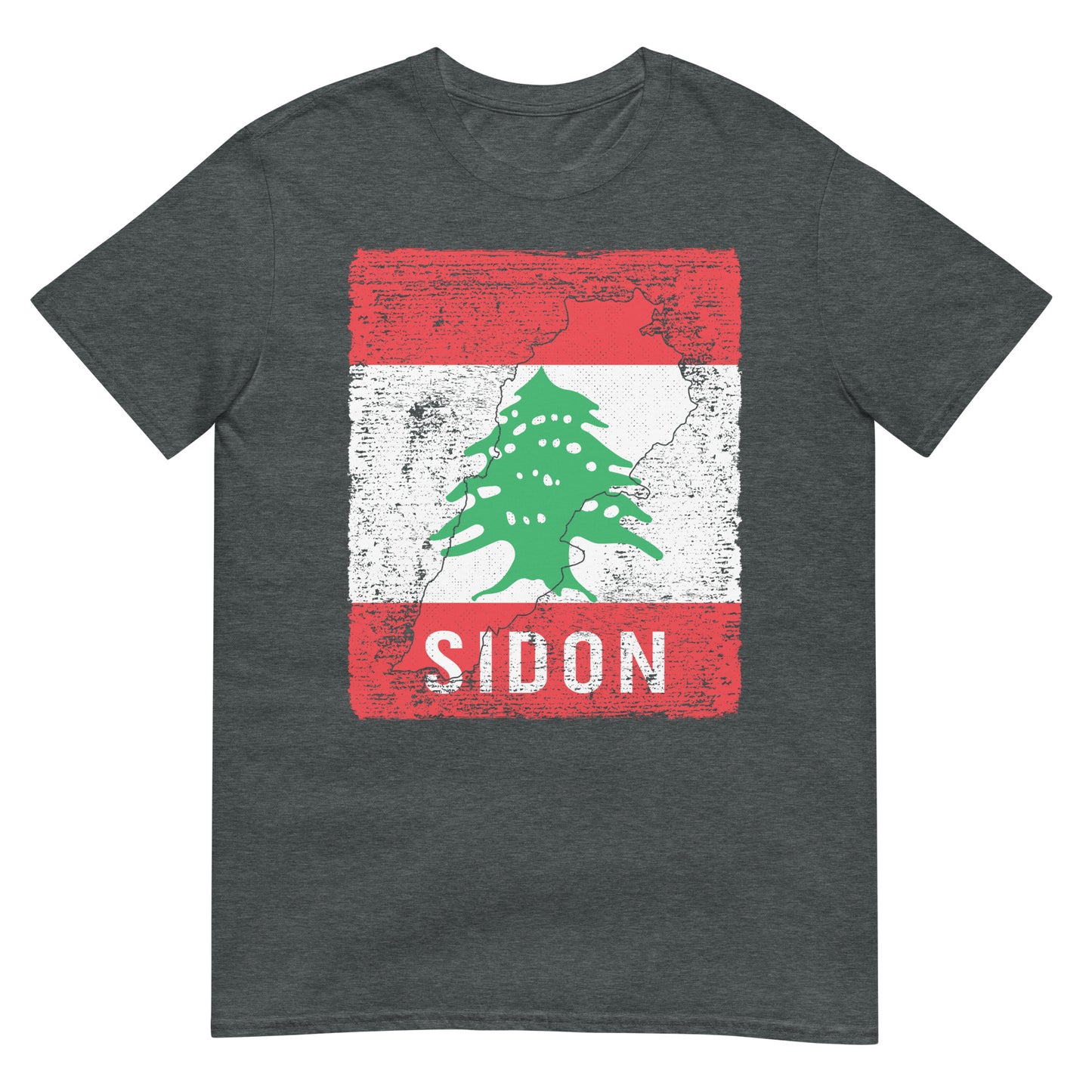 Lebanon Flag, Map & City - Sidon Unisex T-shirt