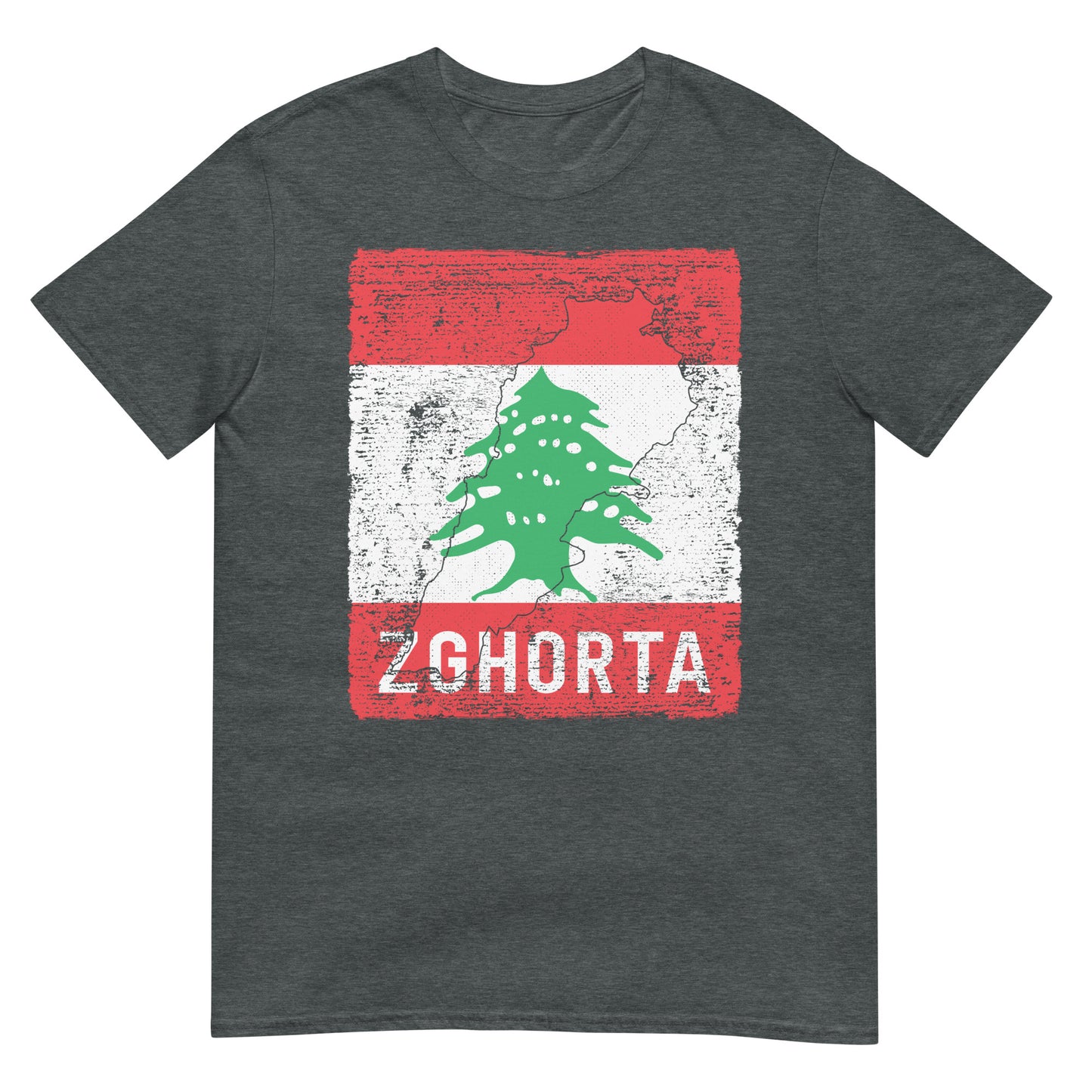 Libanon Flagge, Karte & Stadt - Zghorta Unisex T-Shirt