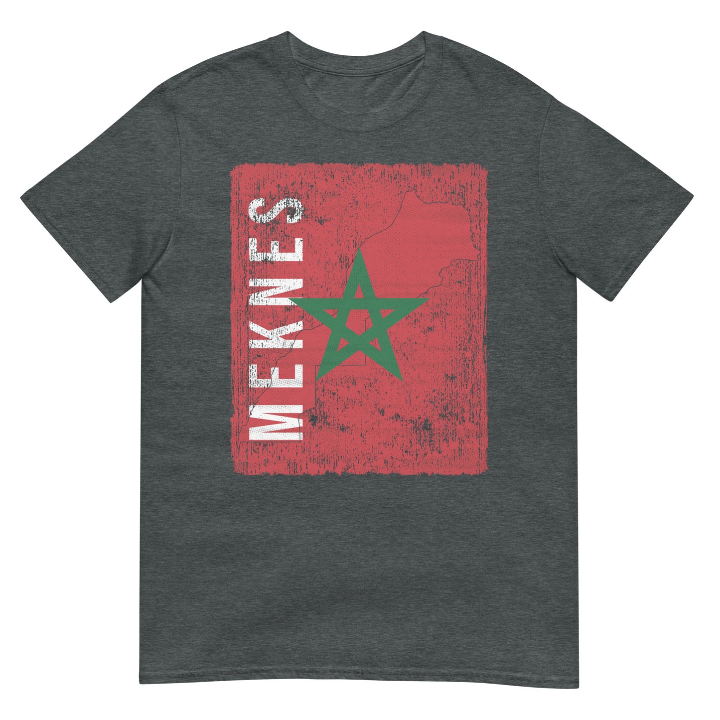 Marokko Flagge, Karte & Stadt - Meknes Unisex T-Shirt