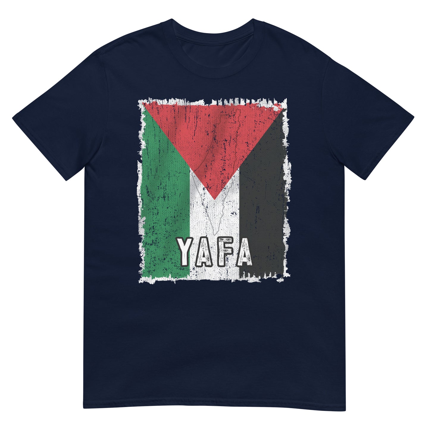 Palästina-Flagge und Stadt – Yafa Unisex T-Shirt