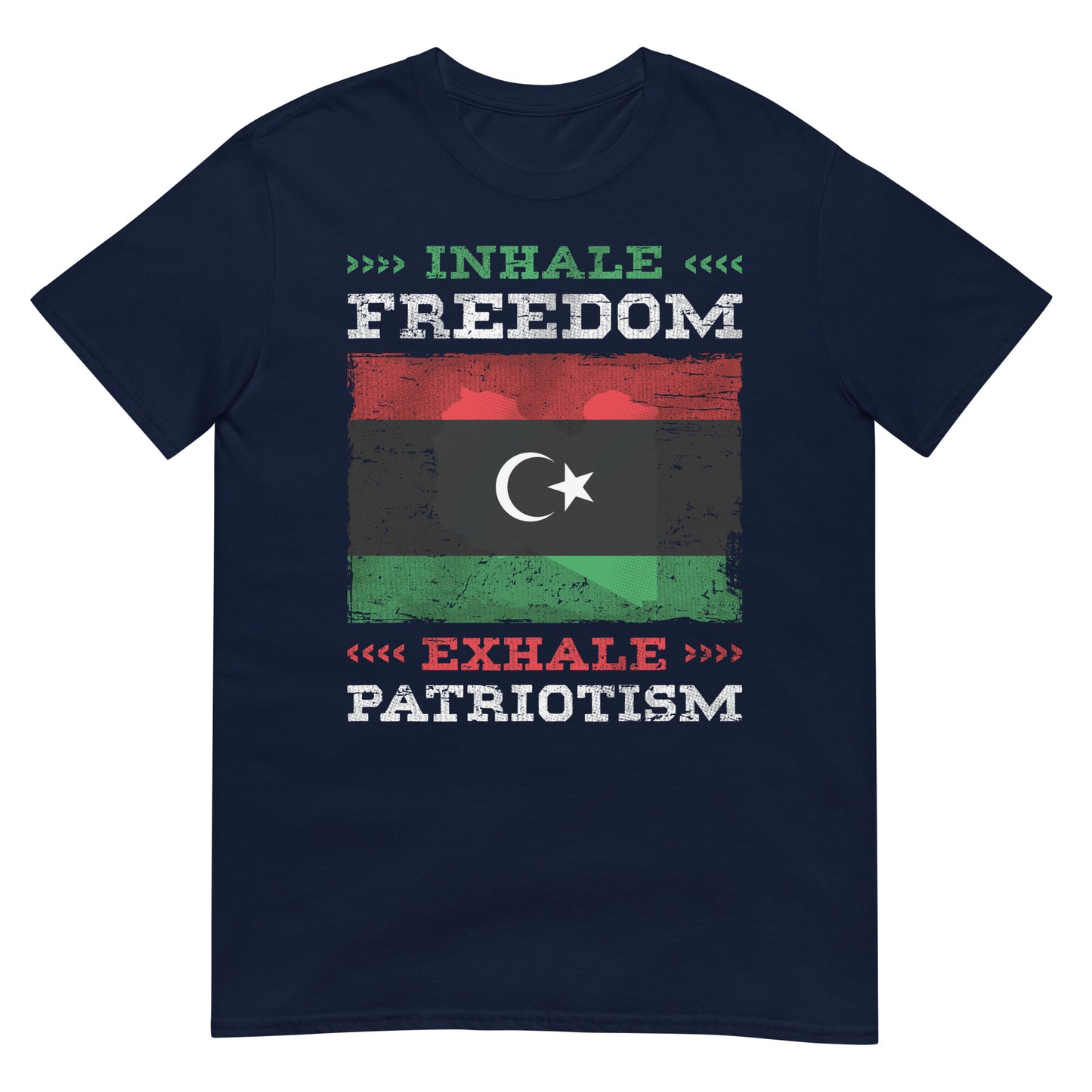 Inhale Freedom Exhale Patriotism - Libya Unisex T-shirt