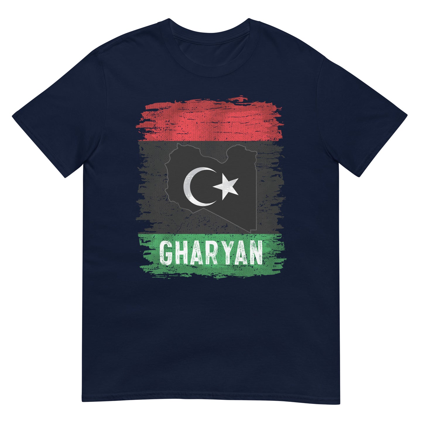 Libyan Flag, Map & City - Gharyan Unisex T-shirt