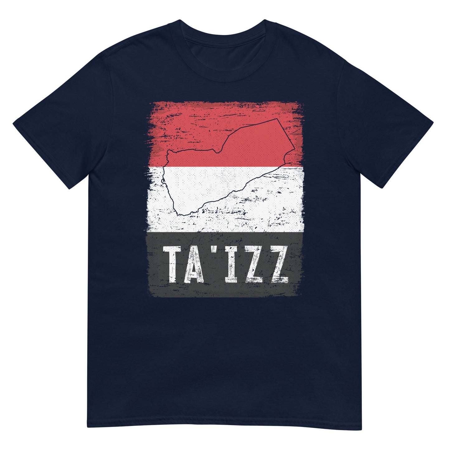 Drapeau et ville du Yémen - T-shirt unisexe Ta'izz