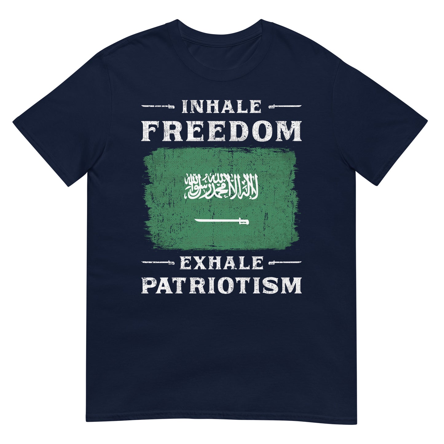 Inhale Freedom Exhale Patriotism - Saudi Arabia Unisex T-shirt