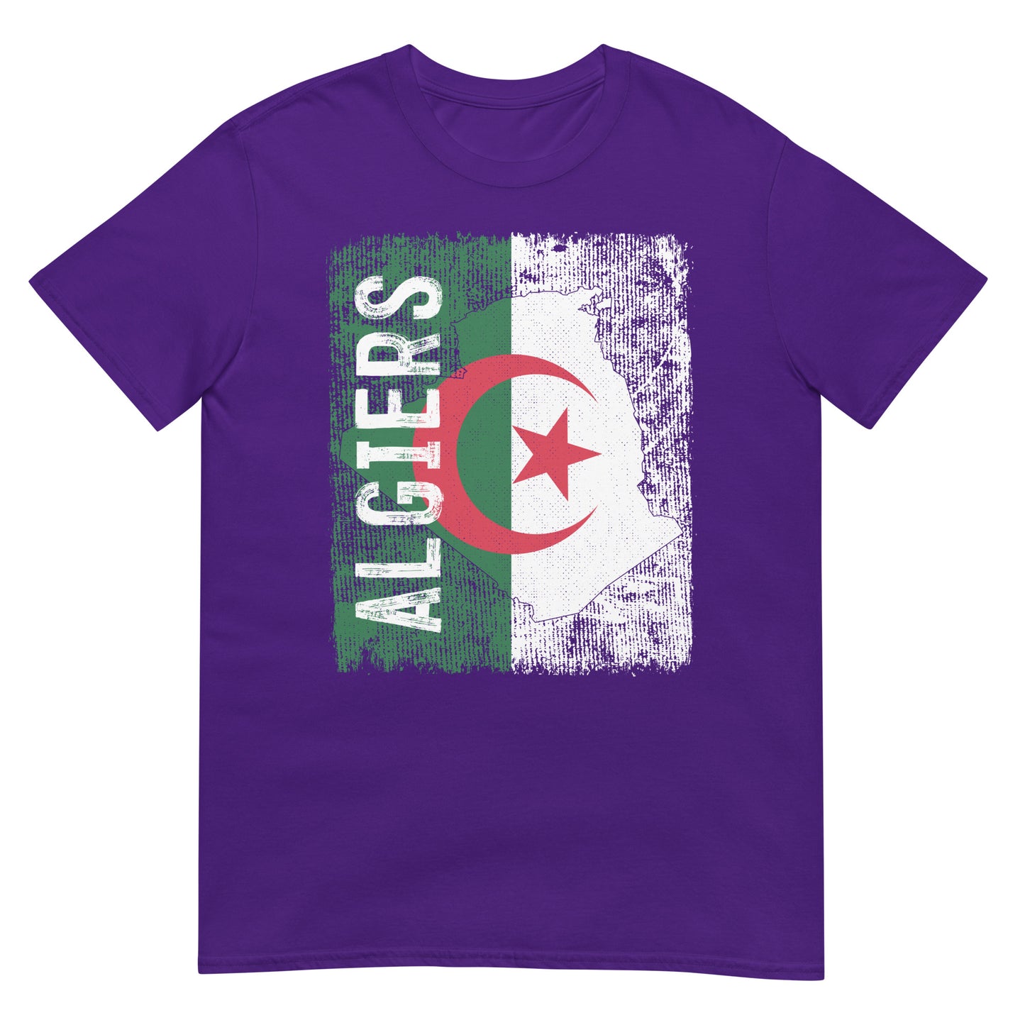 Algerien Flagge, Karte & Stadt - Algier Unisex T-shirt