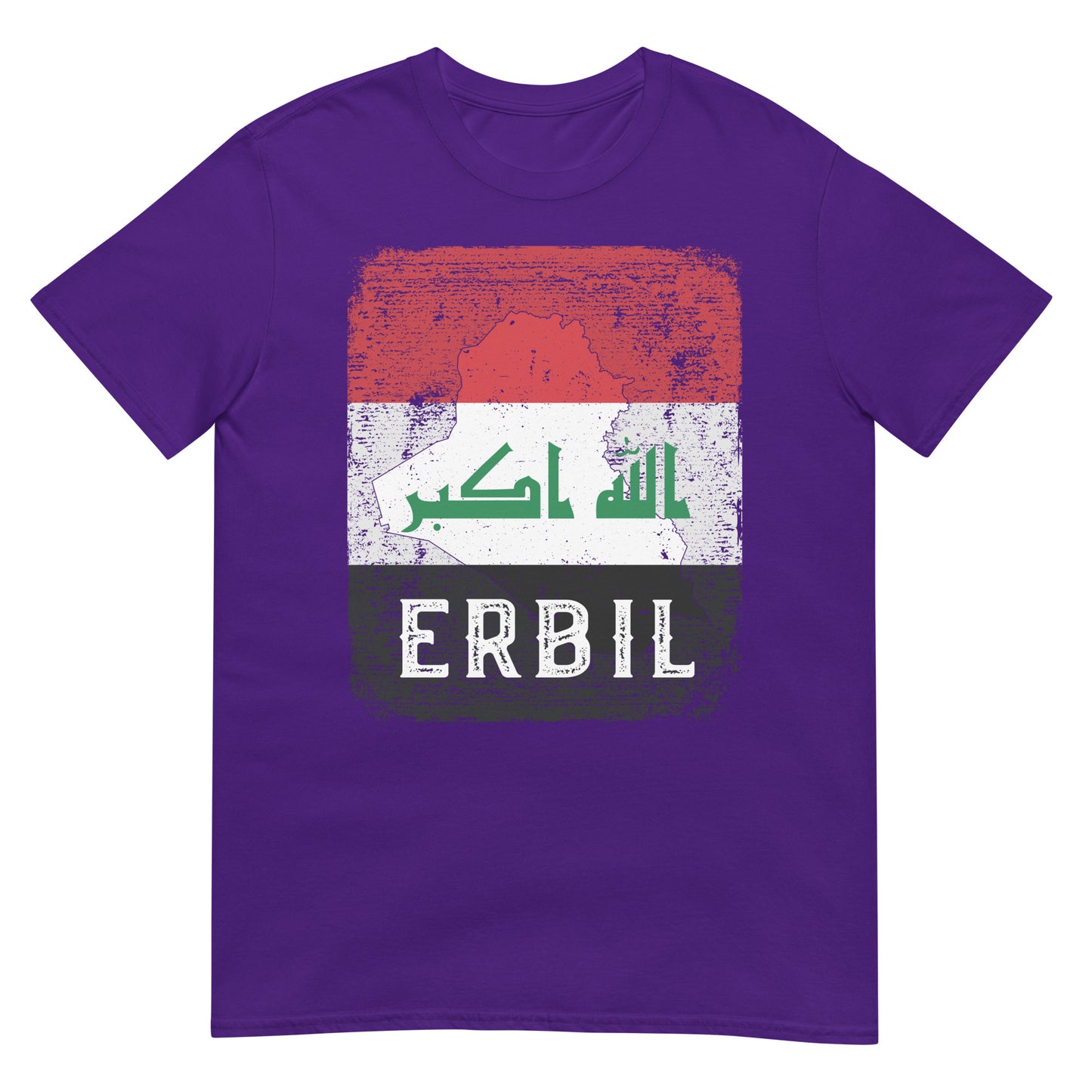 Irak Flagge, Karte & Stadt - Erbil Unisex T-Shirt