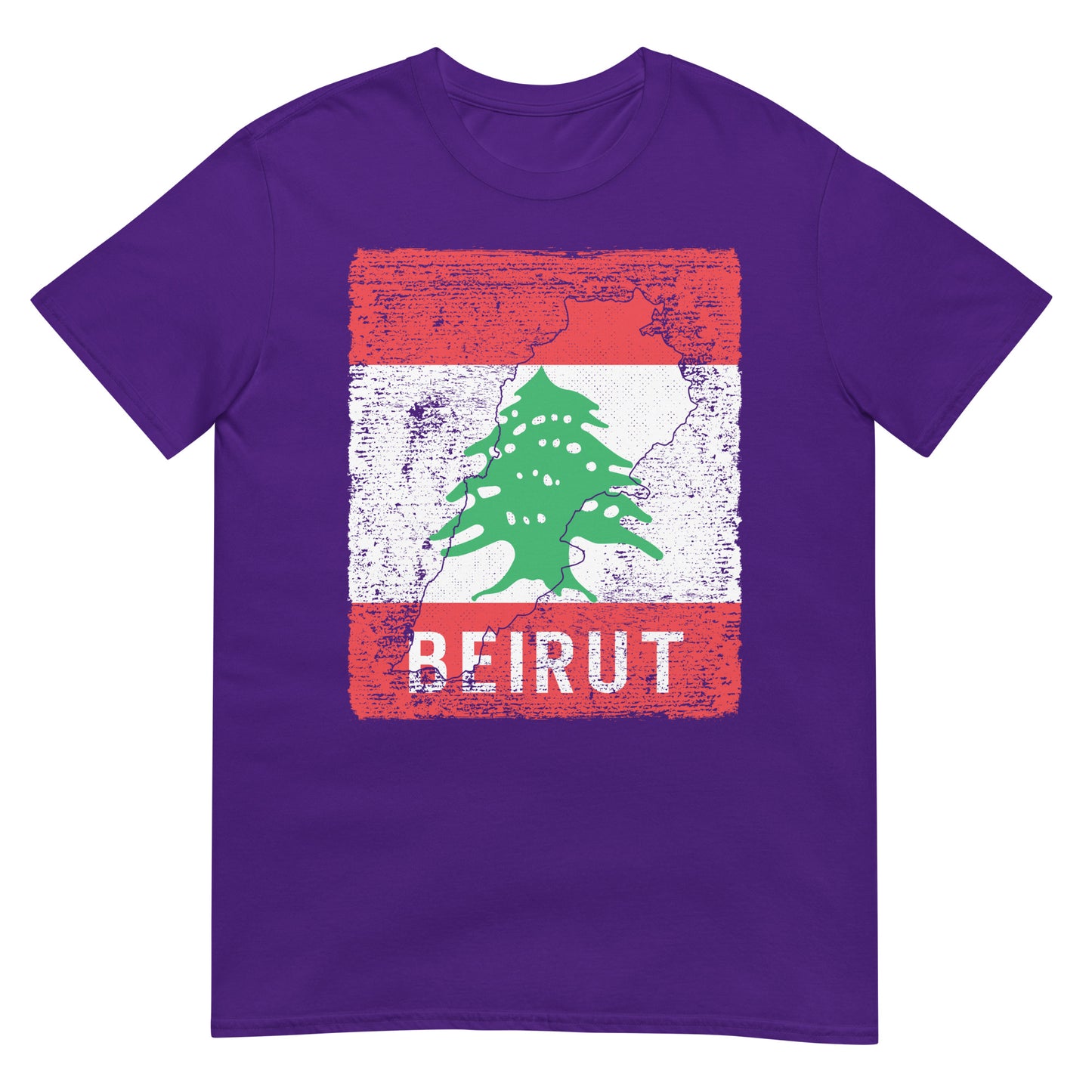 Libanon Flagge, Karte & Stadt - Beirut Unisex T-Shirt