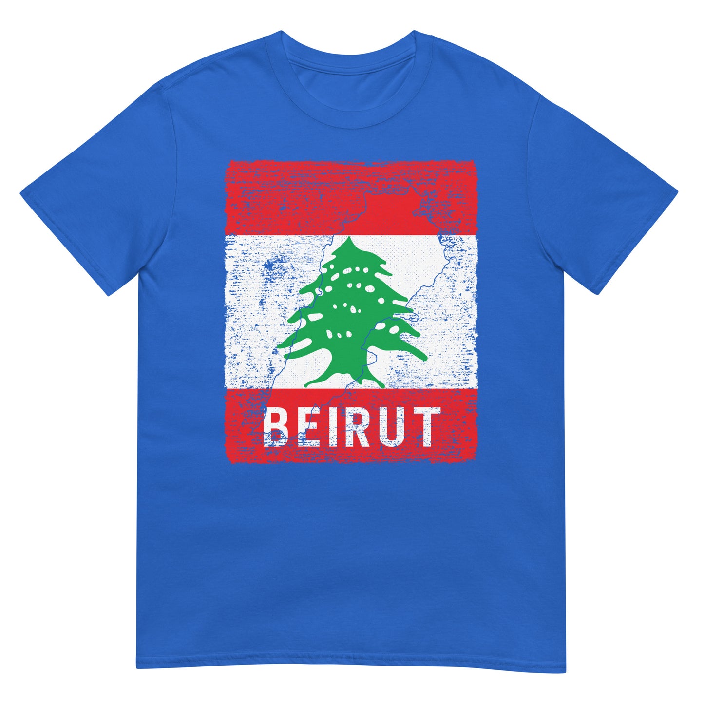 Libanon Flagge, Karte & Stadt - Beirut Unisex T-Shirt