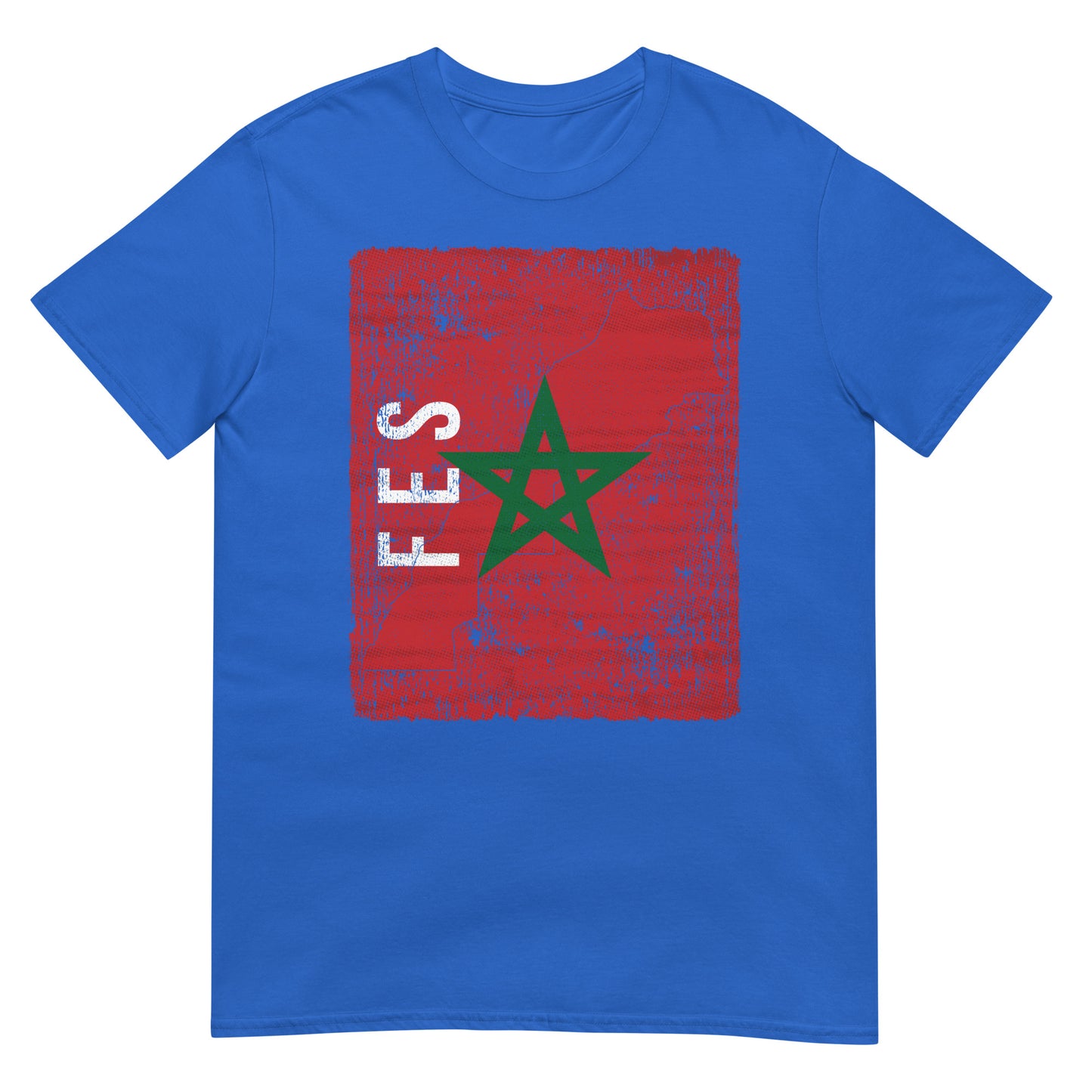 Morocco Flag, Map & City - Fes Unisex T-shirt