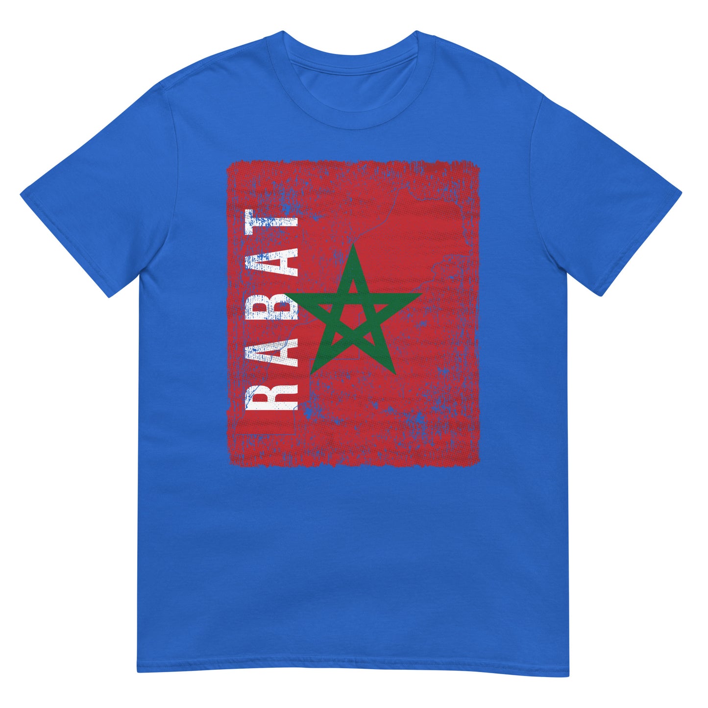 Marokko Flagge, Karte & Stadt - Rabat Unisex T-Shirt