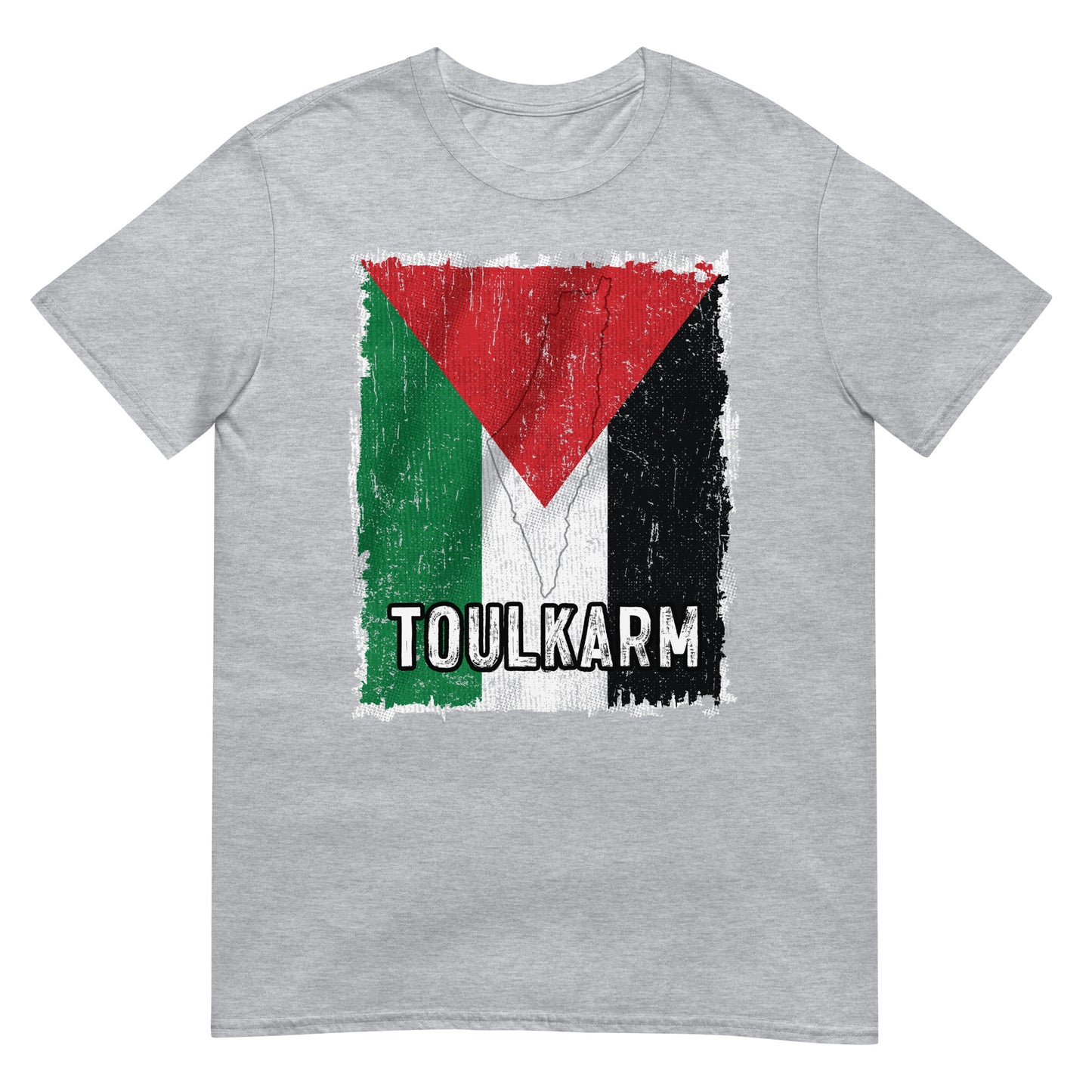 Palästina-Flagge und Stadt – Toulkarm Unisex T-Shirt