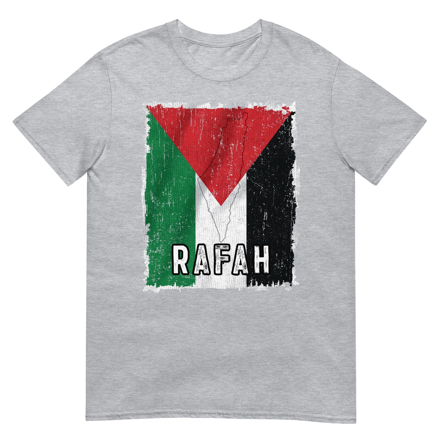 Palästina-Flagge und Stadt – Rafah Unisex T-Shirt