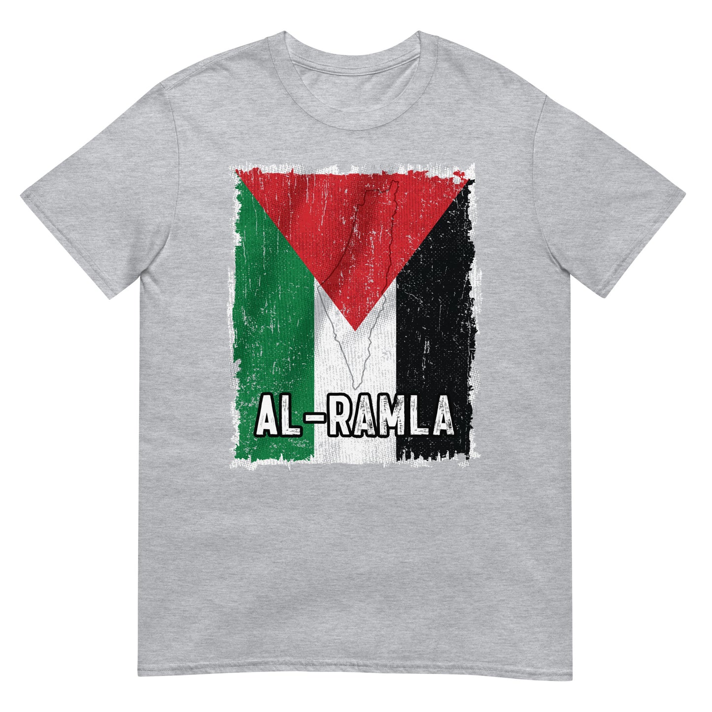 Palästina-Flagge und Stadt – Al-Ramla Unisex T-Shirt