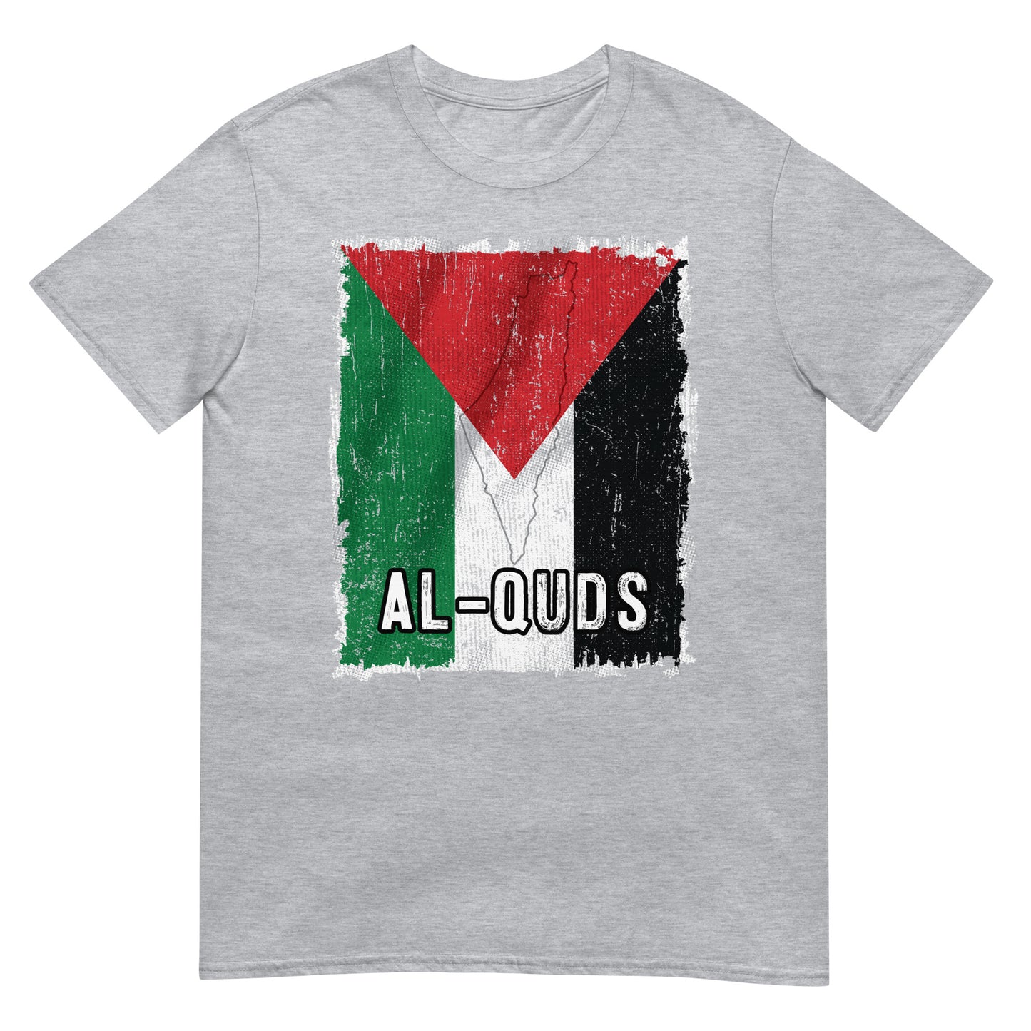 Drapeau et ville de Palestine - T-shirt unisexe Al-Quds