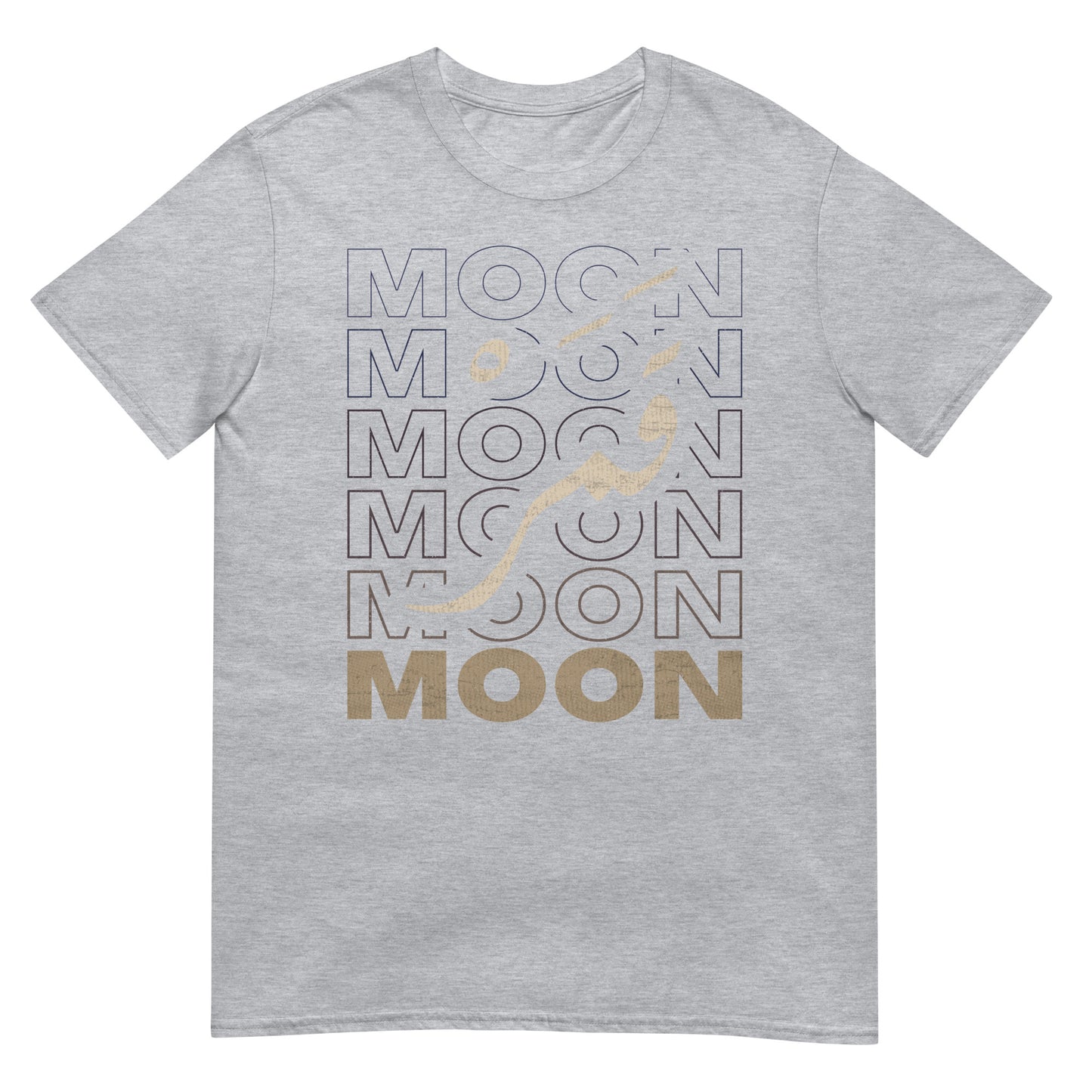 Mond - Arabische Schrift + englisches Unisex-T-Shirt