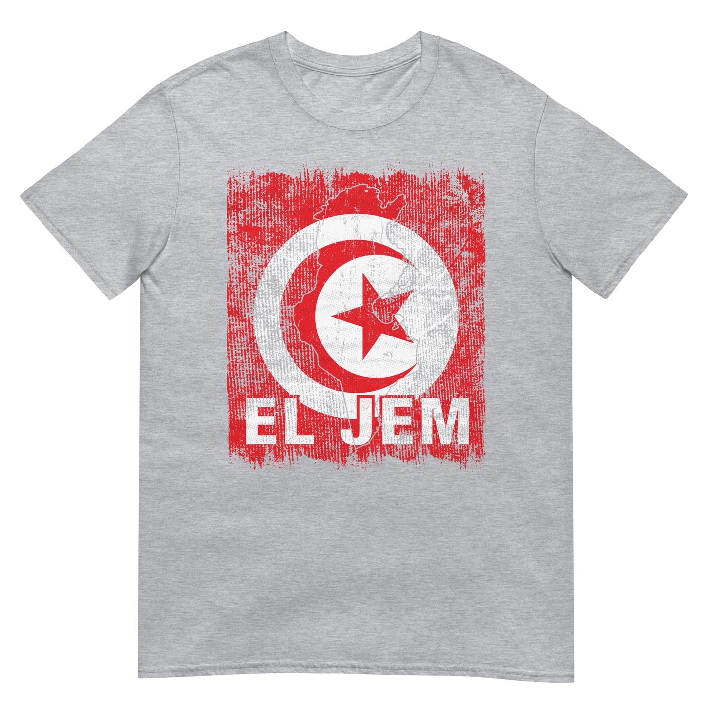 Drapeau et ville tunisiens - T-shirt unisexe El Jem