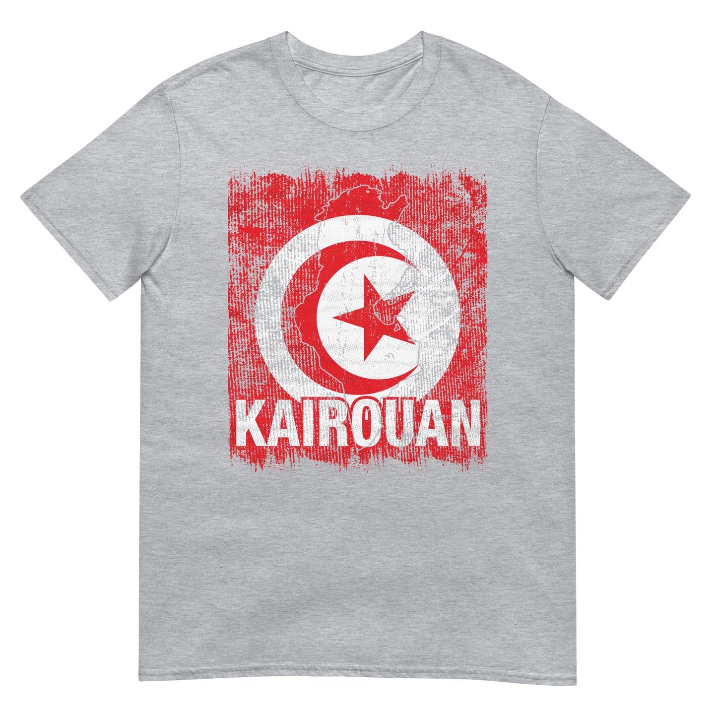 Drapeau et ville de Tunisie - Kairouan T-shirt unisexe