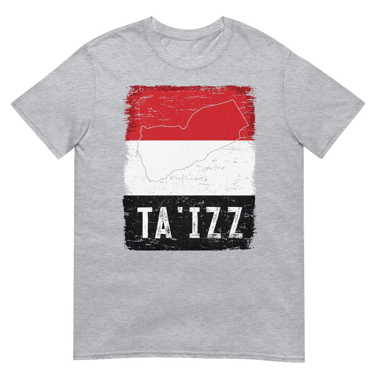 Drapeau et ville du Yémen - T-shirt unisexe Ta'izz