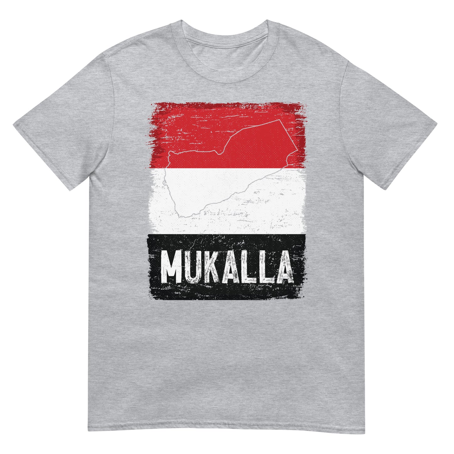 Drapeau et ville du Yémen - T-shirt unisexe Mukalla