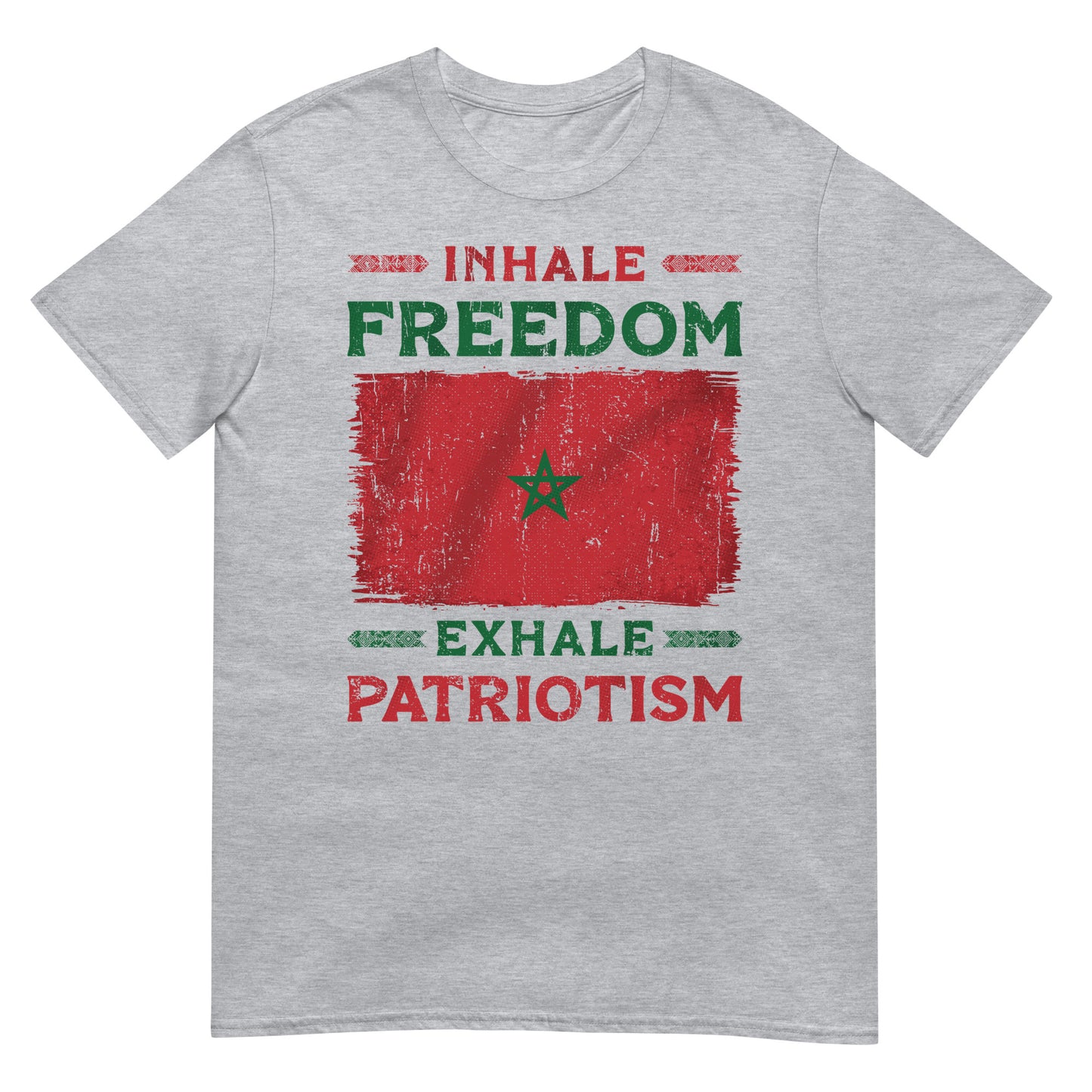 Inhale Freedom Exhale Patriotism - Morocco Unisex T-shirt