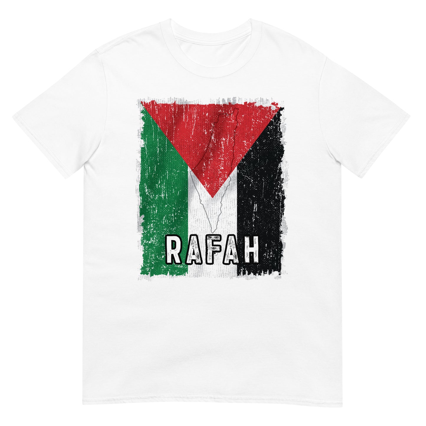 Palästina-Flagge und Stadt – Rafah Unisex T-Shirt