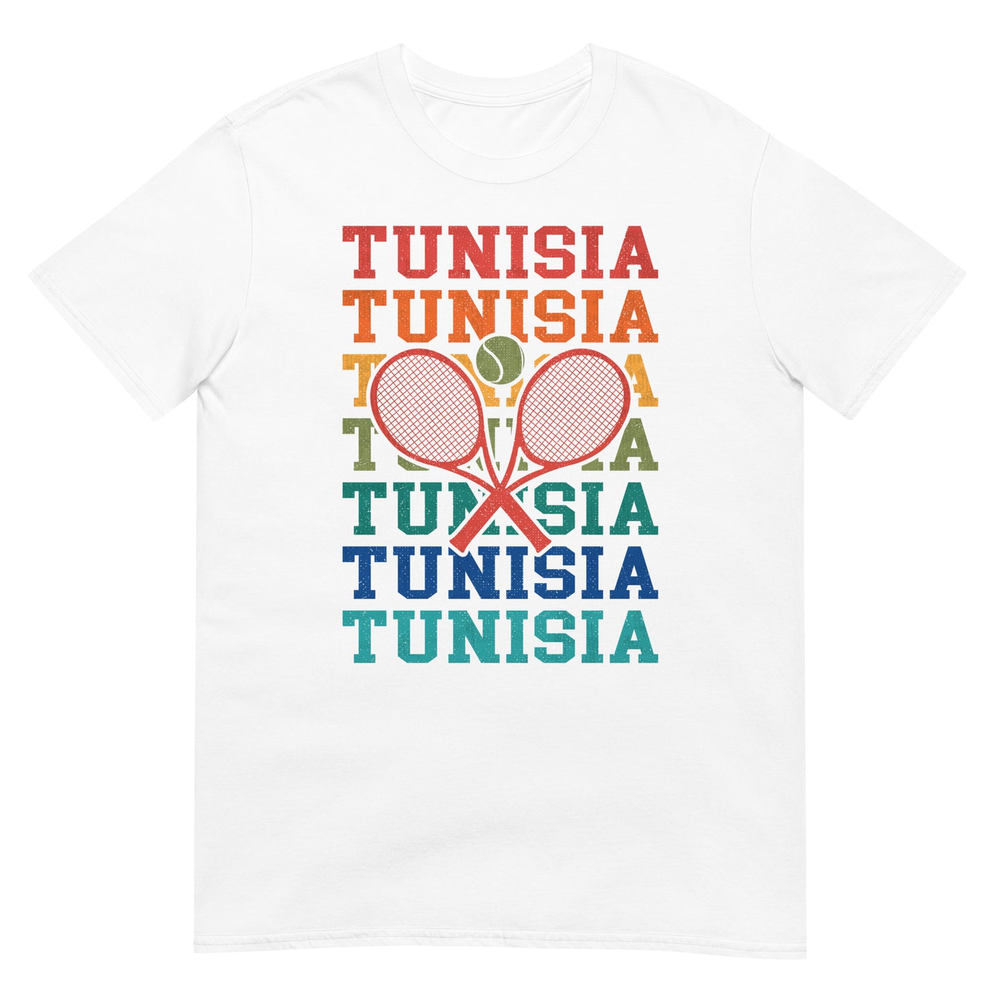 Tunisie Tennis - T-shirt unisexe rétro vintage