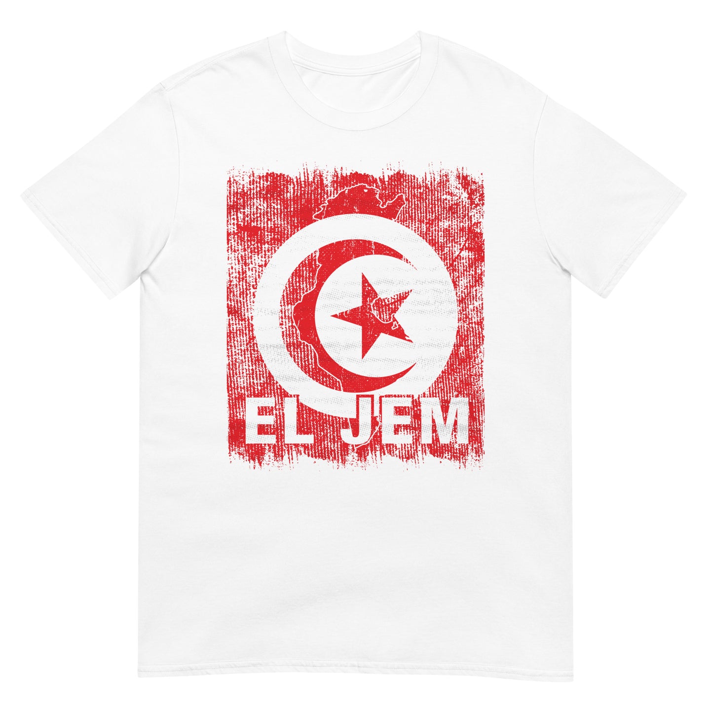 Drapeau et ville tunisiens - T-shirt unisexe El Jem