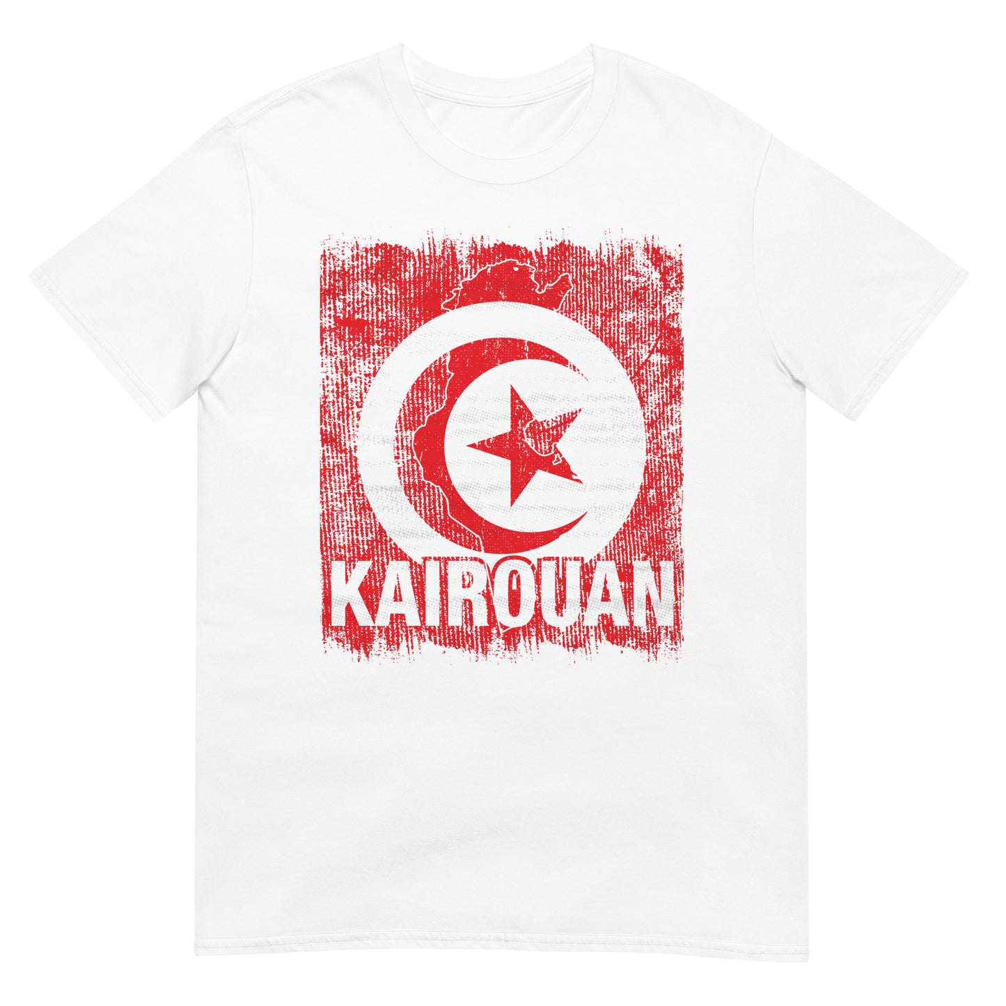 Drapeau et ville de Tunisie - Kairouan T-shirt unisexe