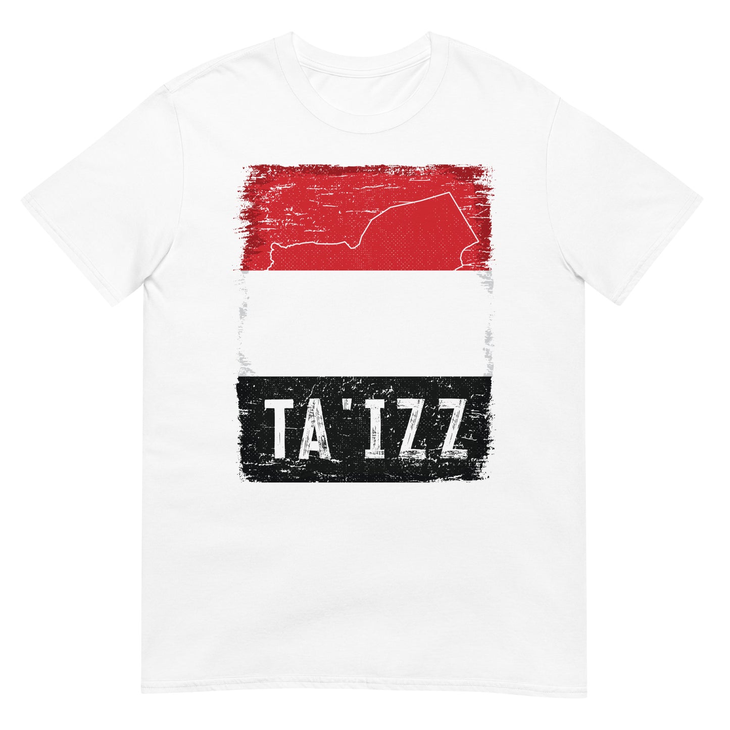 Drapeau et ville du Yémen - T-shirt unisexe Ta'izz