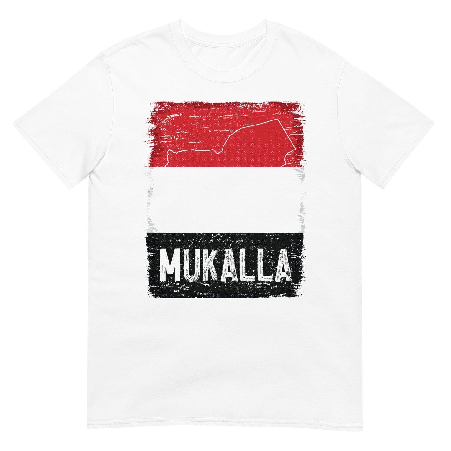 Drapeau et ville du Yémen - T-shirt unisexe Mukalla